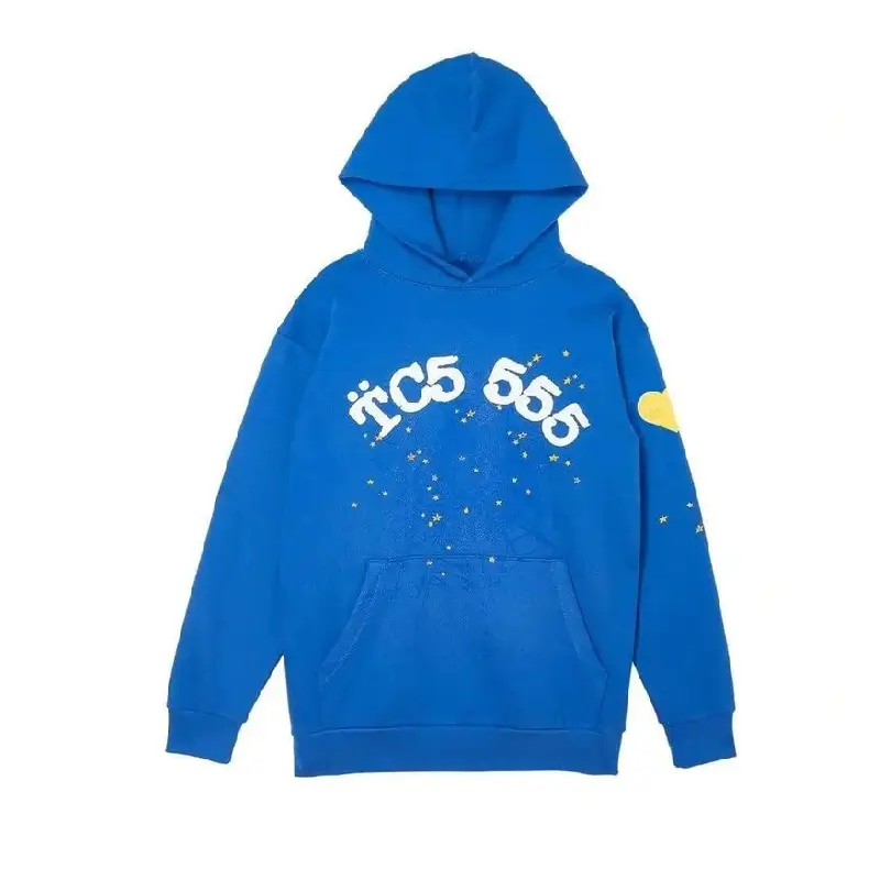Sp5der hoodie blue